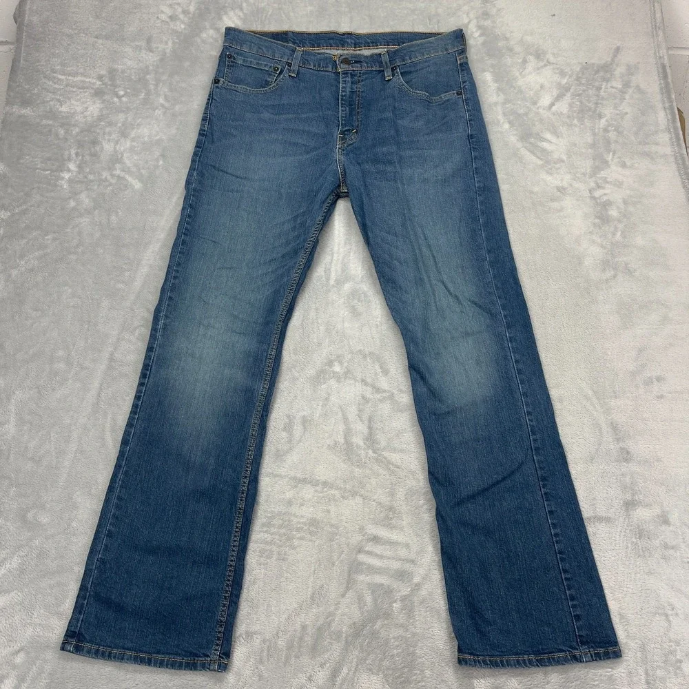 Levi's Jeans Mens 36x32 Blue Denim 527 Faded Medium Wash Americana Slim Bootcut